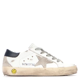 SUPER-STAR LEATHER UPPER AND HEEL SUEDE STAR AND S