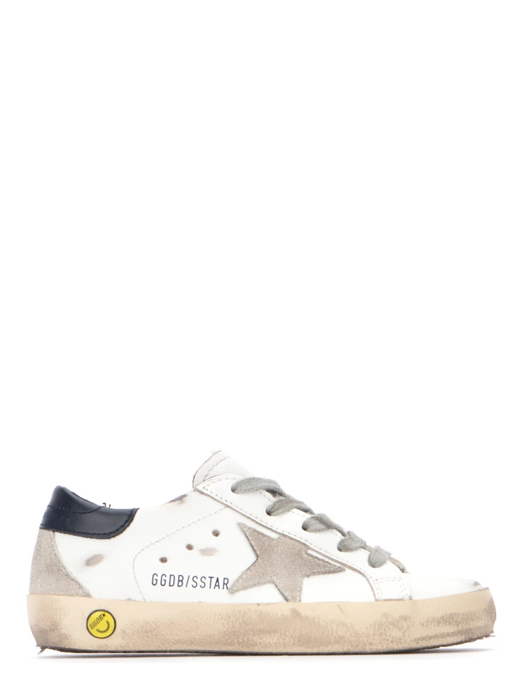 SUPER-STAR LEATHER UPPER AND HEEL SUEDE STAR AND S