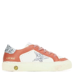 MAY LEATHER UPPER AND TOE GLITTER STAR AND HEEL
