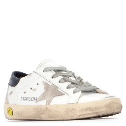 SUPER-STAR LEATHER UPPER AND HEEL SUEDE STAR AND S