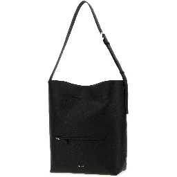 GRAIN LEATHER BUCKET BAG