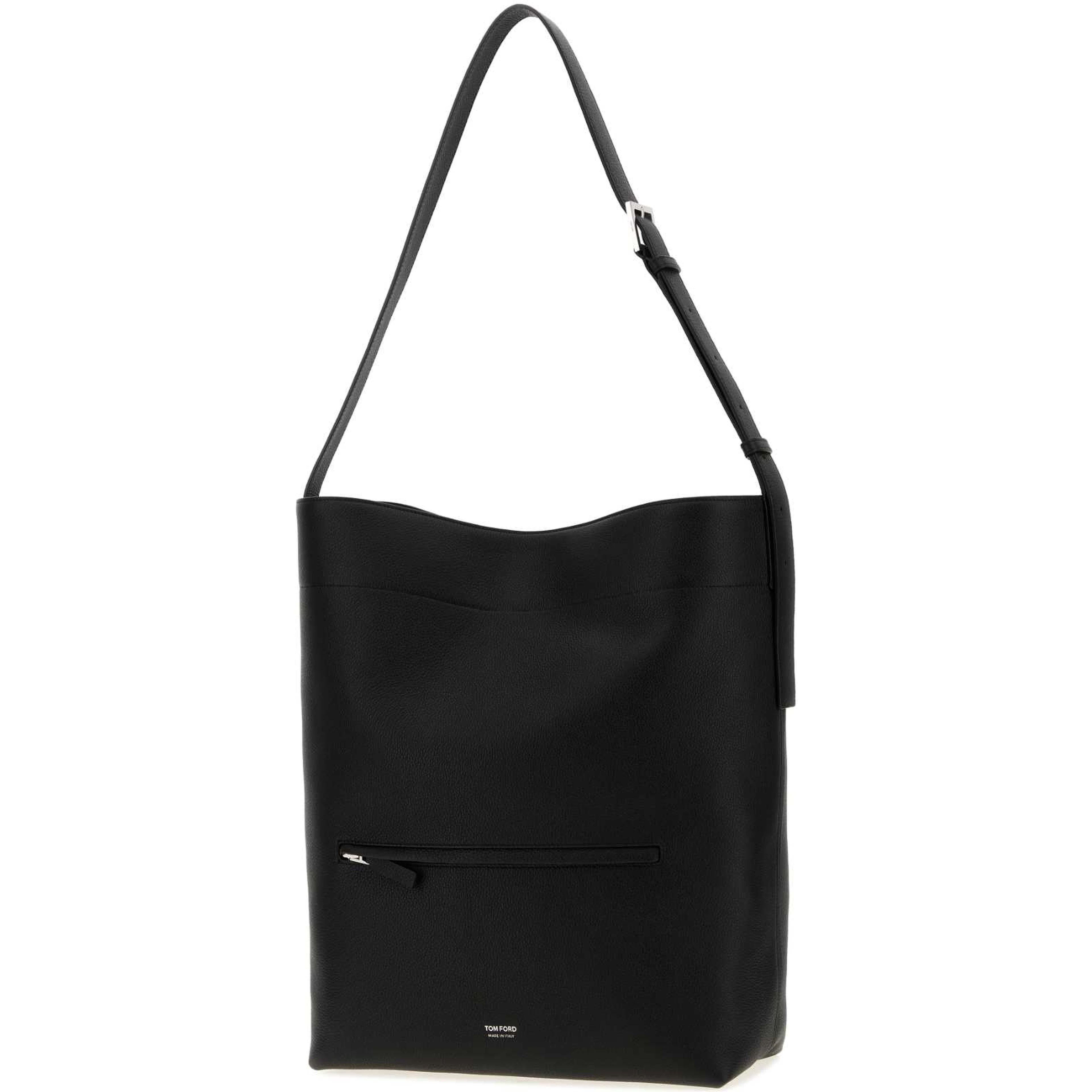 GRAIN LEATHER BUCKET BAG