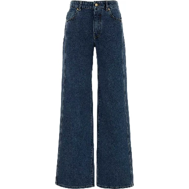 STRAIGHT DARK BLUE DENIM PANTS