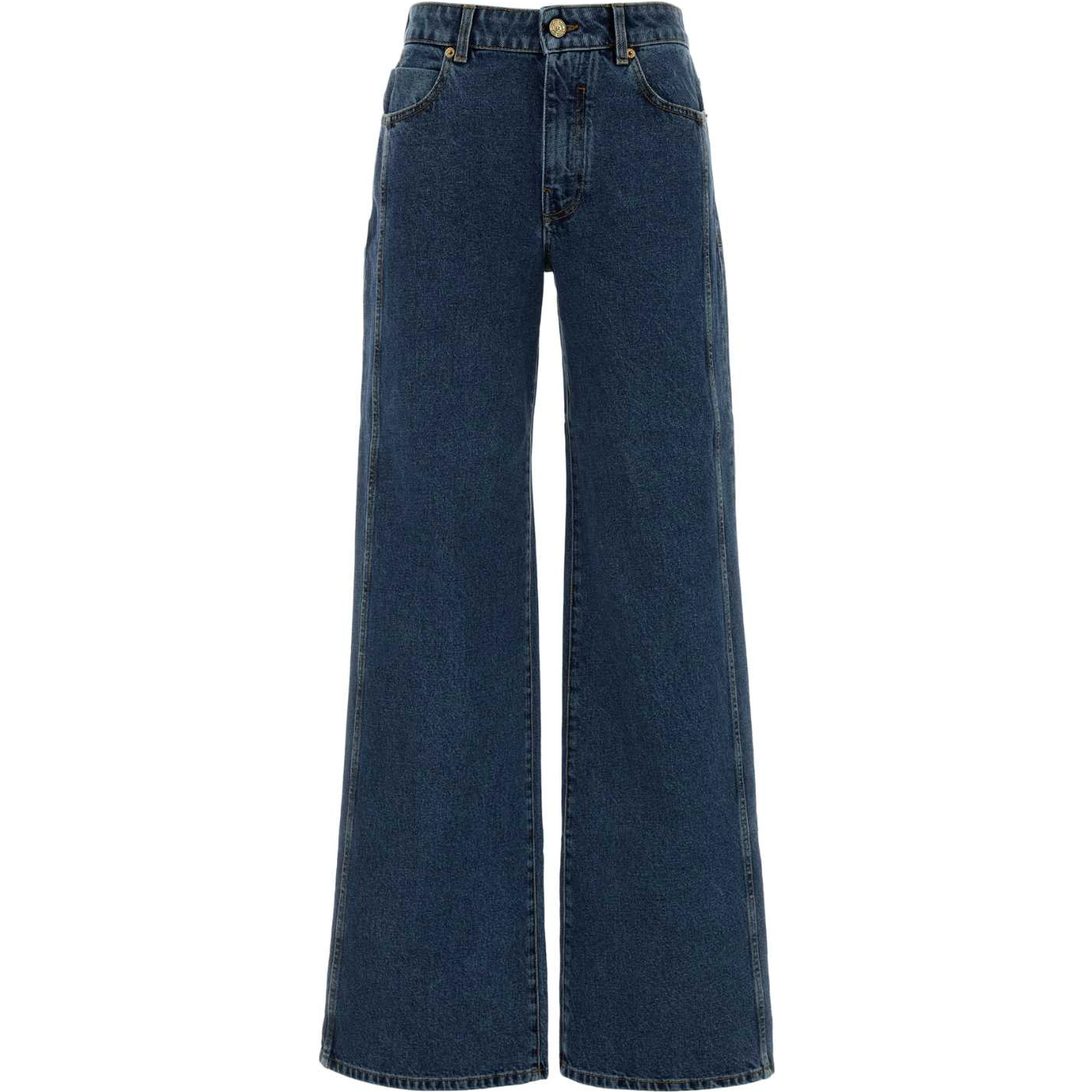 STRAIGHT DARK BLUE DENIM PANTS
