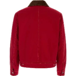 ZIPPEDAMIDECOEURJACKETWITHVELVETCOLLAR