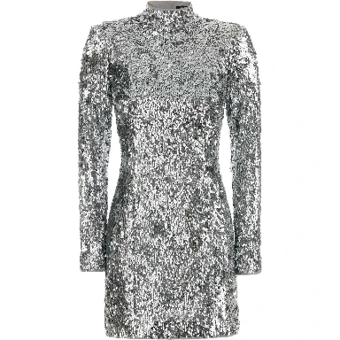 3 BUTTONS SEQUINS SHORT DRESS