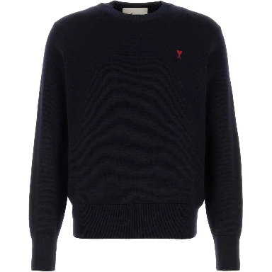 QUOTA -CREWNECK SWEATER WITH CONTRASTED AMI DE COE