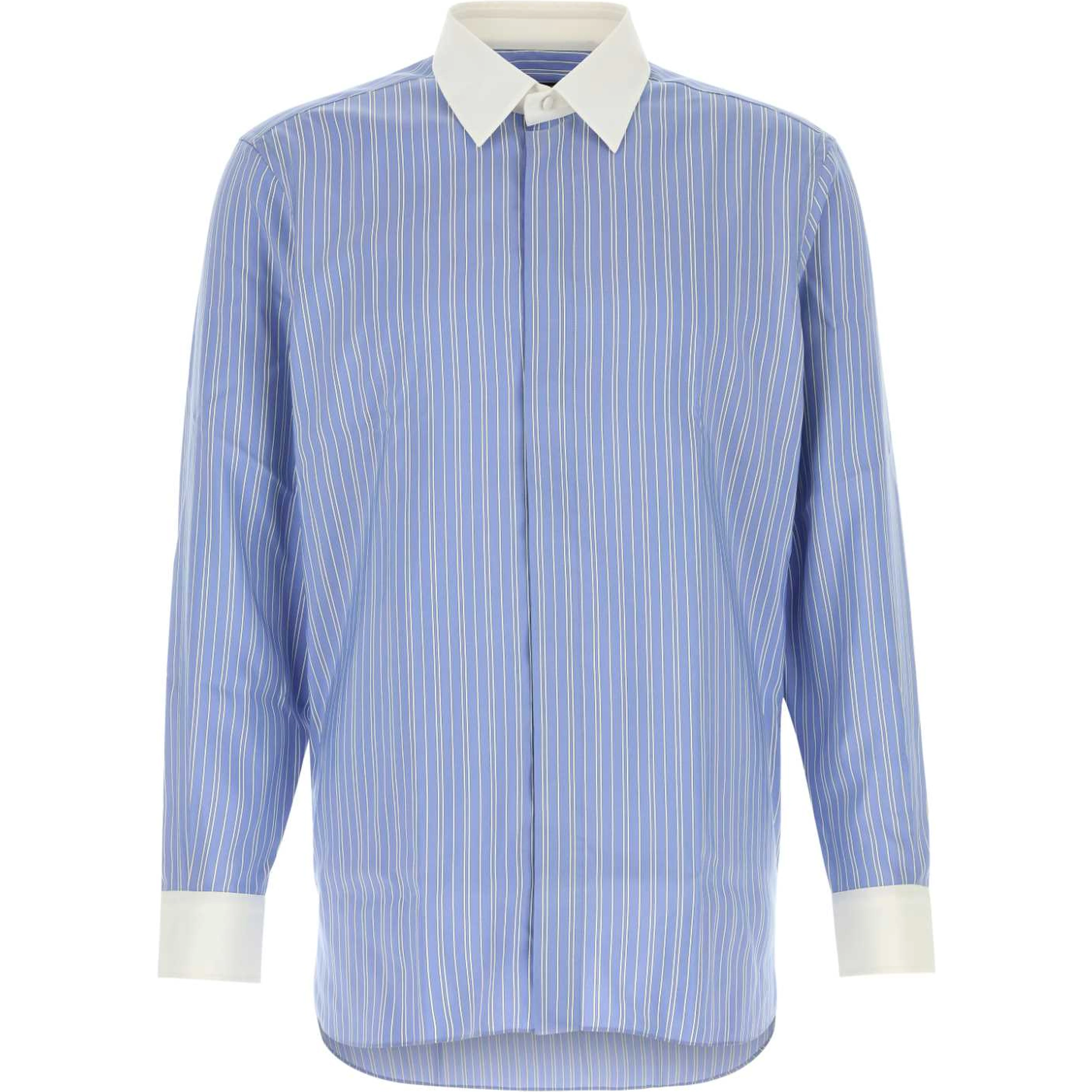 POPELINE CHAMBRAY ALTERNATE STRIPE CONTRAST FLUID