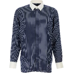 PURE SILK PINSTRIPE JACQUARD CONTRAST FLUID FIT SH