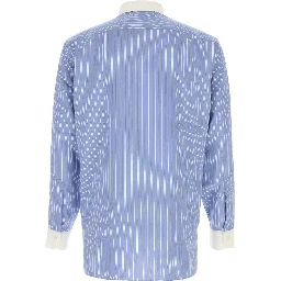 POPELINE CHAMBRAY ALTERNATE STRIPE CONTRAST FLUID
