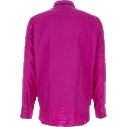 PERFORATED DOT SILK TWILL CLASSIC FIT SHIRT