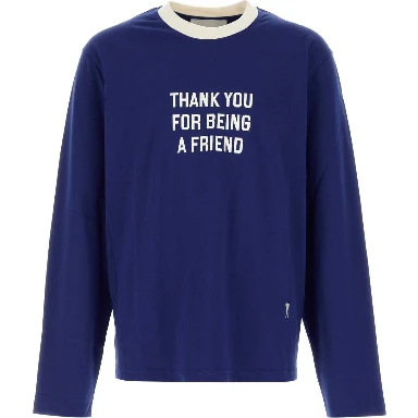 LONGSLEEVESTSHIRTWITHPRINTTHANKYOUFORBEINGAFRIEND