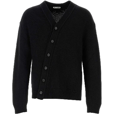 LS VN CARDIGAN W/ DIAGONAL OPENING