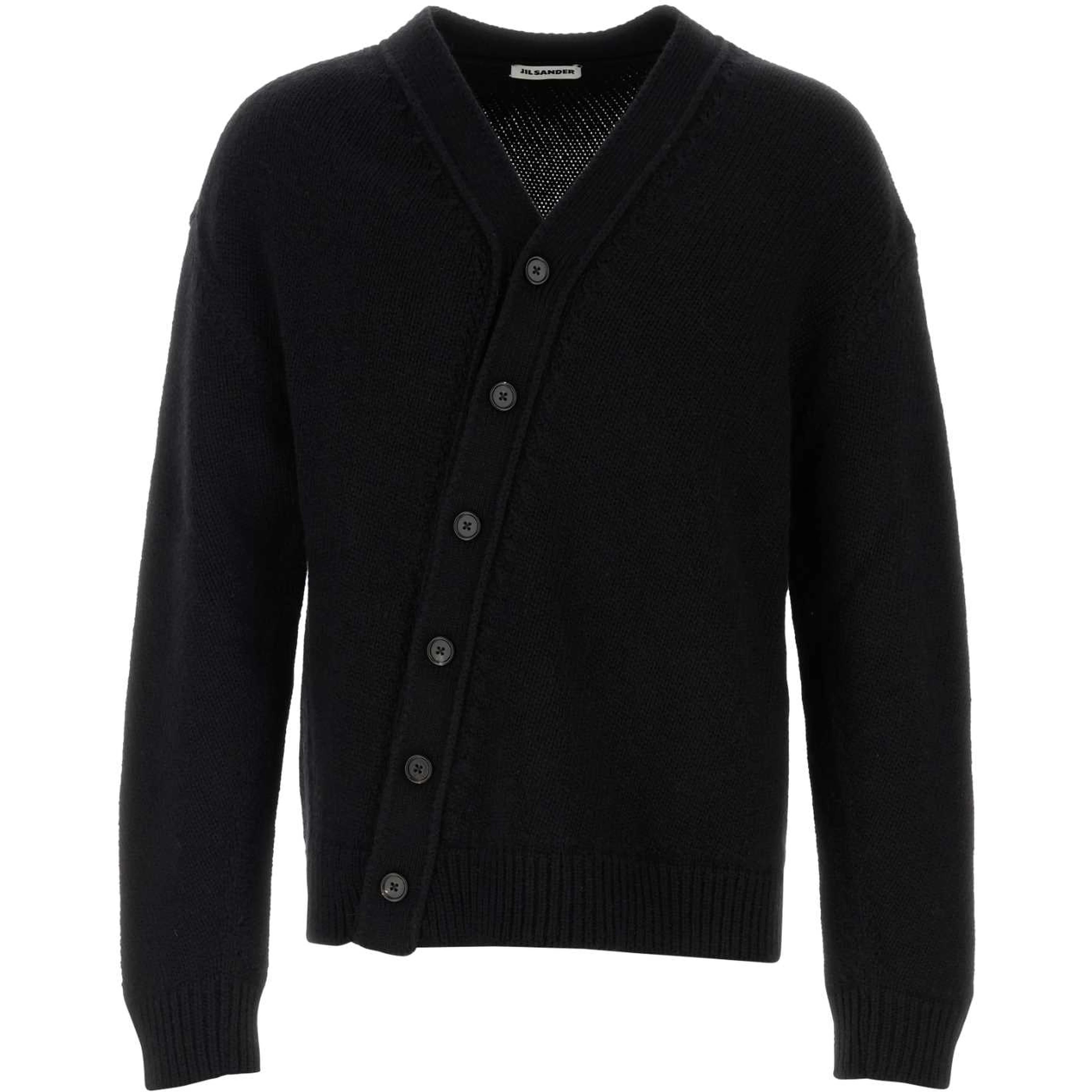 LS VN CARDIGAN W/ DIAGONAL OPENING