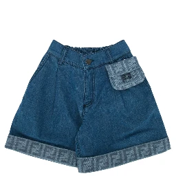SHORT DENIM DARK BLU