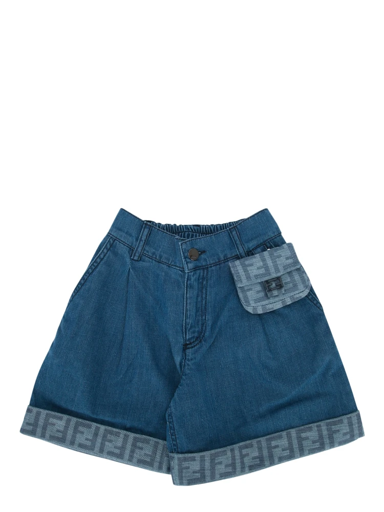 SHORT DENIM DARK BLU