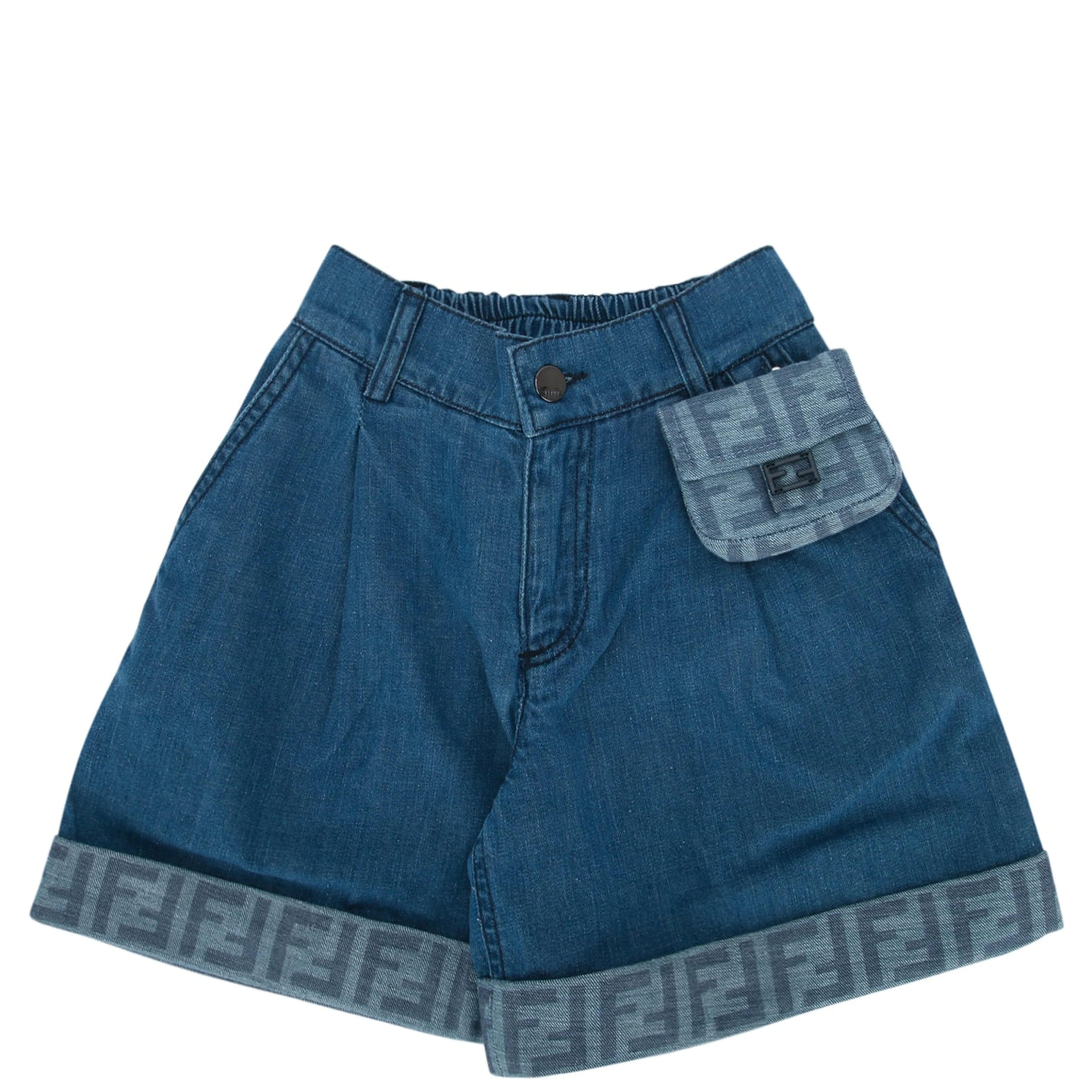SHORT DENIM DARK BLU