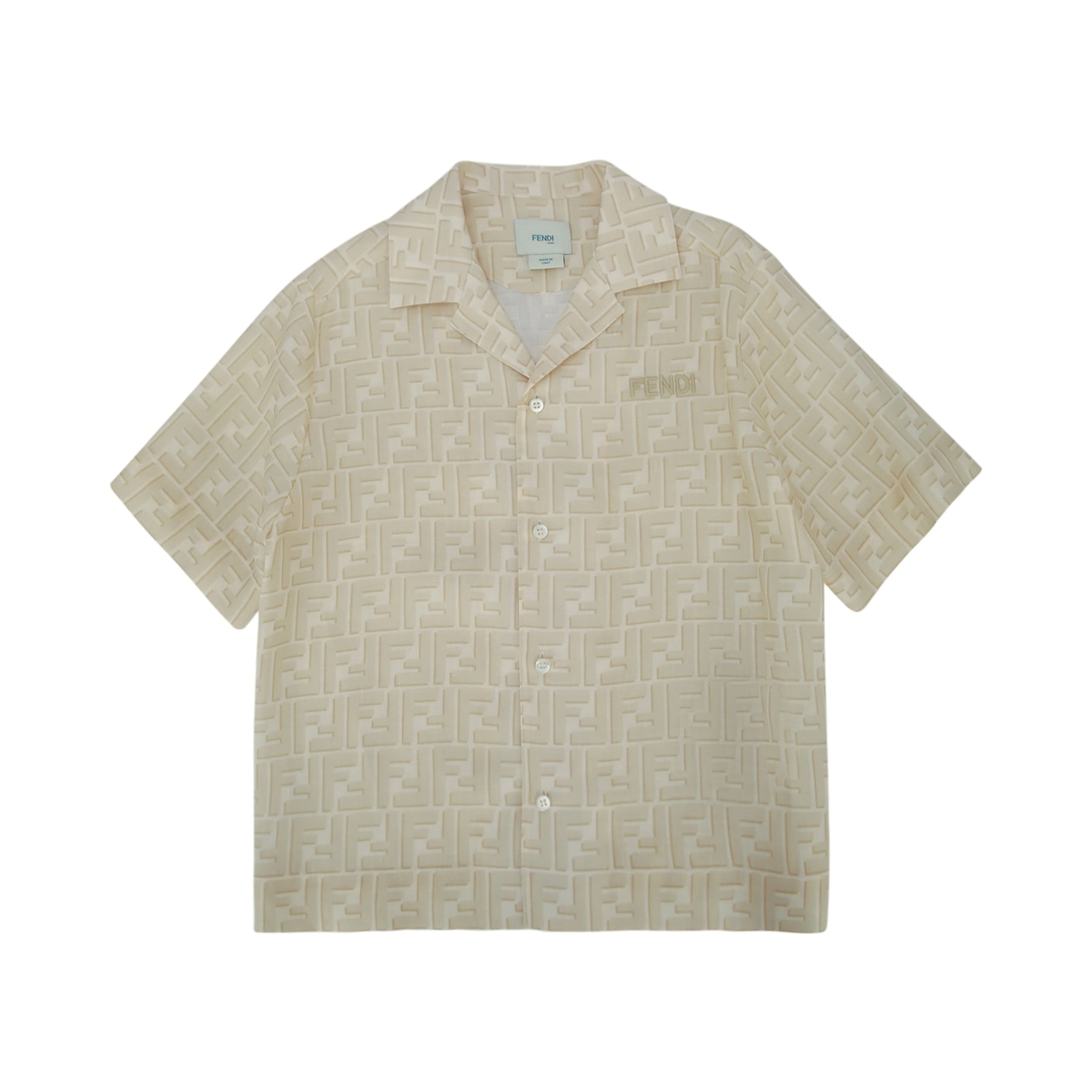 CAMICIA FF SHADOW PRIN LINEN