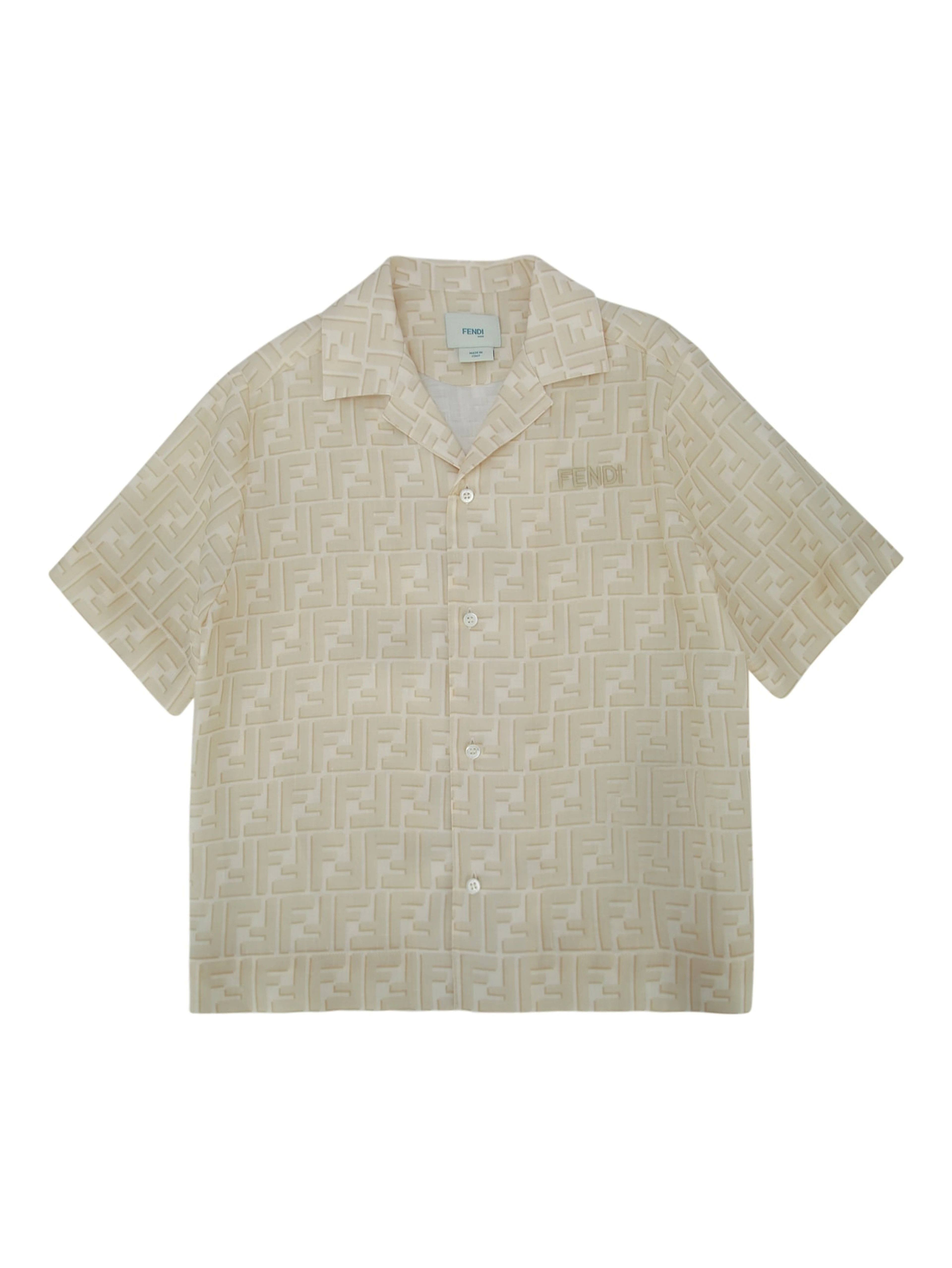 CAMICIA FF SHADOW PRIN LINEN