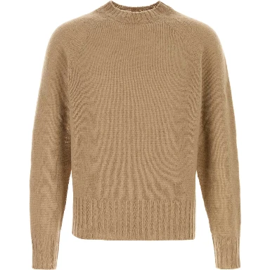 SEAMLESS BRUSHED CASHMERE LS CREW NECK