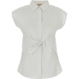 C?OTTON POPLIN SL TIE SHIRT
