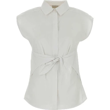 C?OTTON POPLIN SL TIE SHIRT