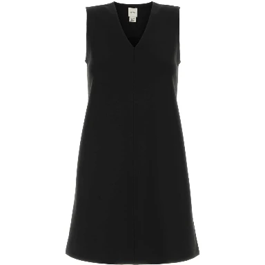 SL INTERLOCK V NECK MINI DRESS