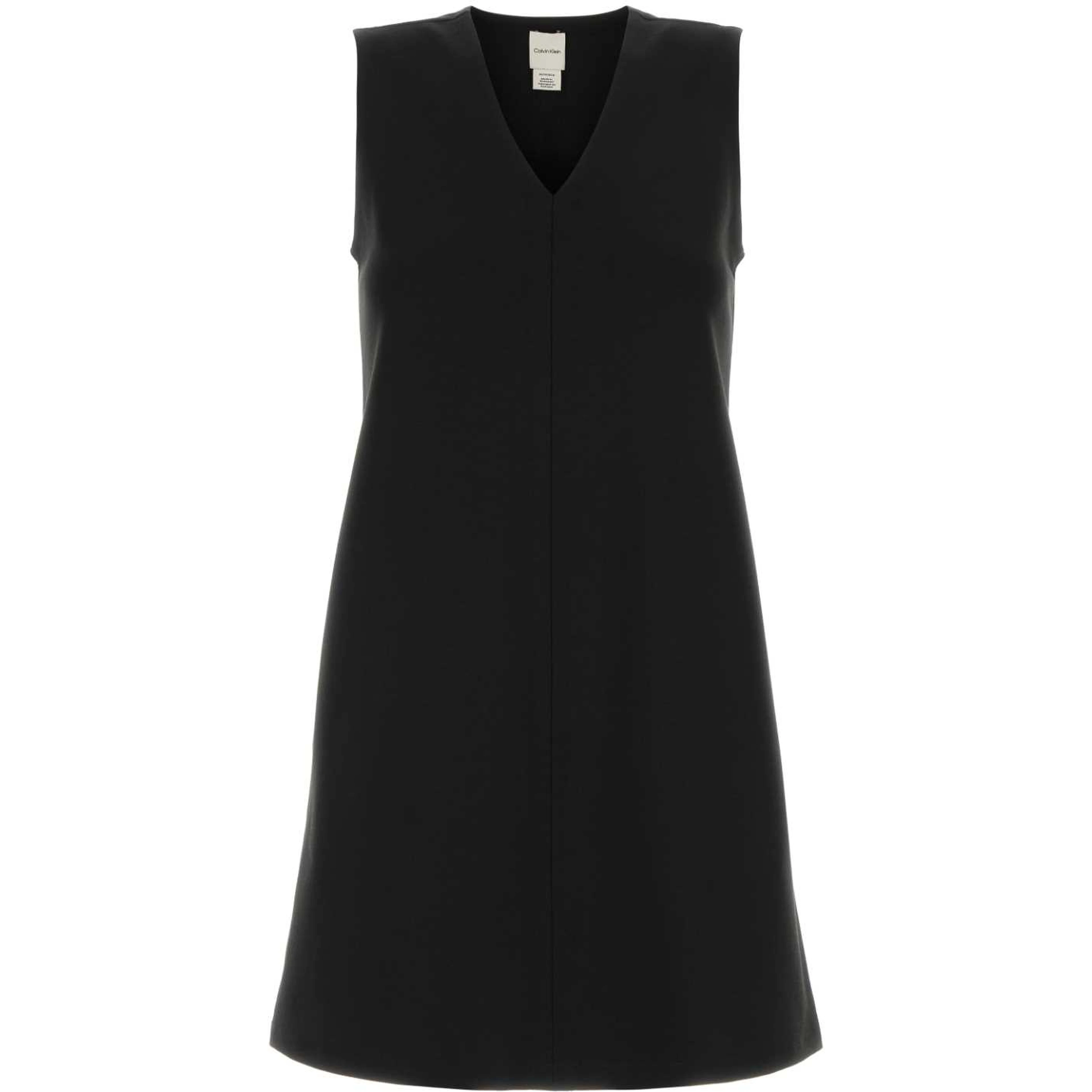 SL INTERLOCK V NECK MINI DRESS