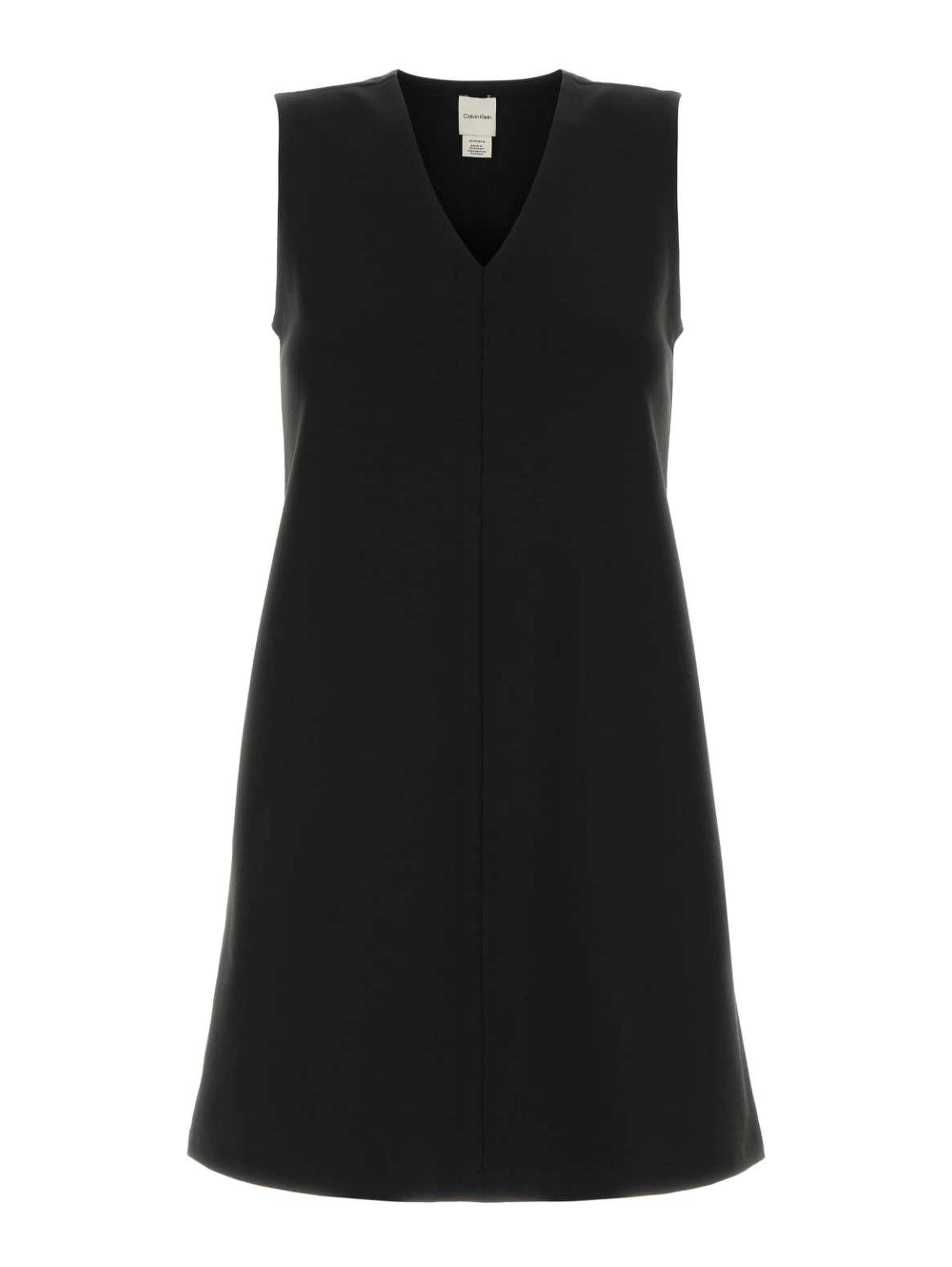 SL INTERLOCK V NECK MINI DRESS
