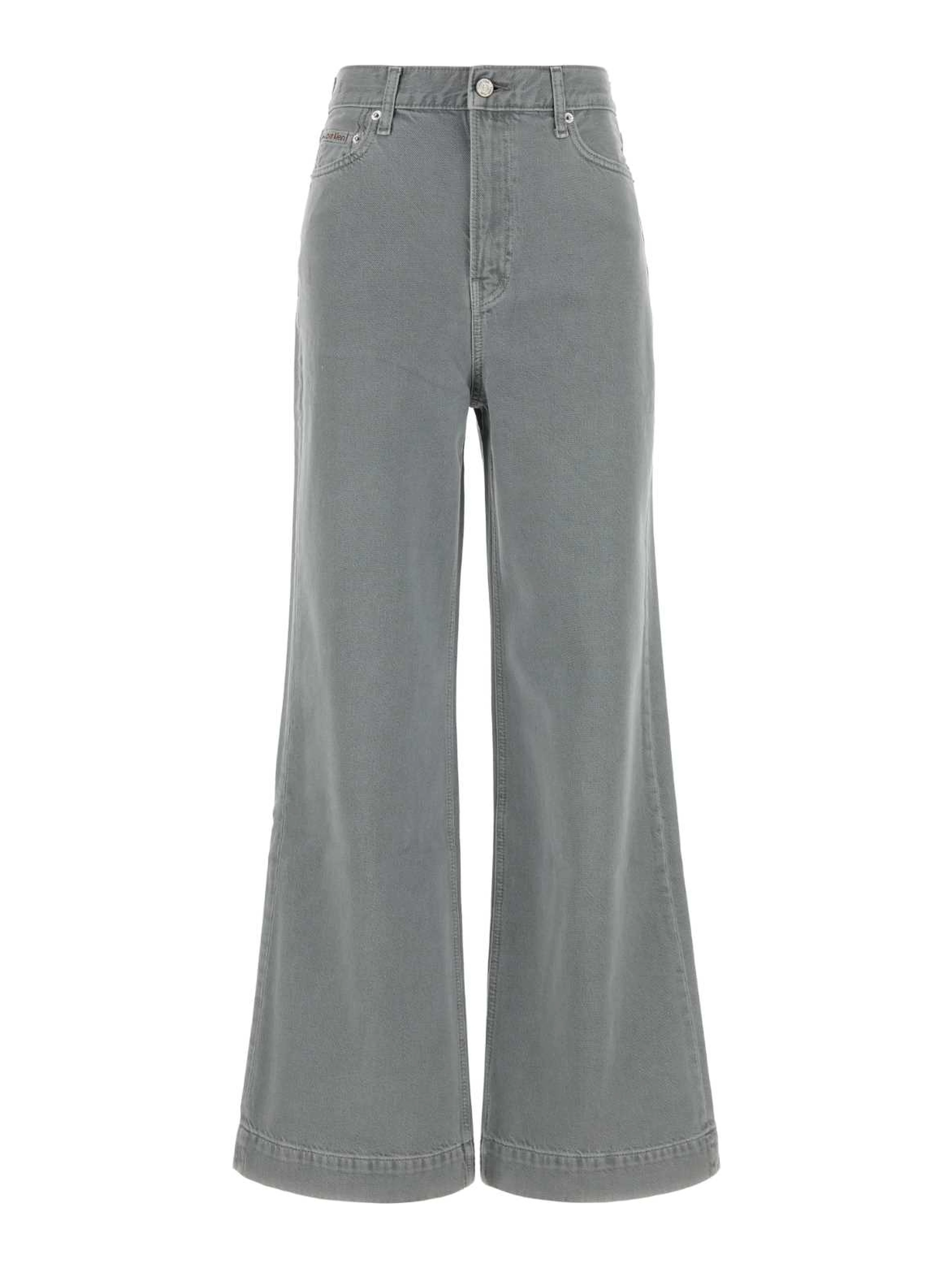 RIB CAGE WIDE LEG SOFT GREY
