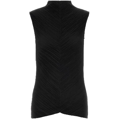 SL PLISSE MOCK NECK TOP