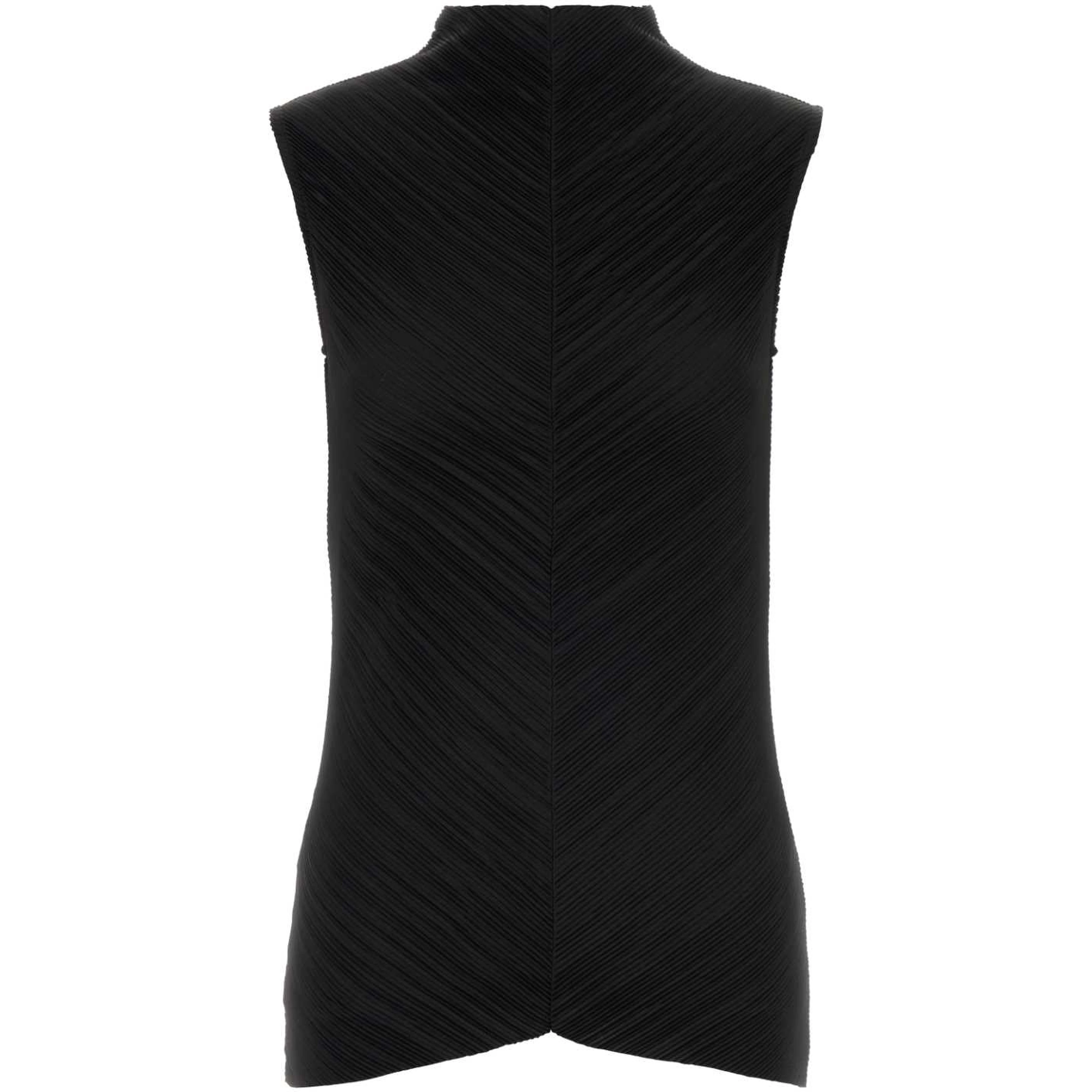 SL PLISSE MOCK NECK TOP
