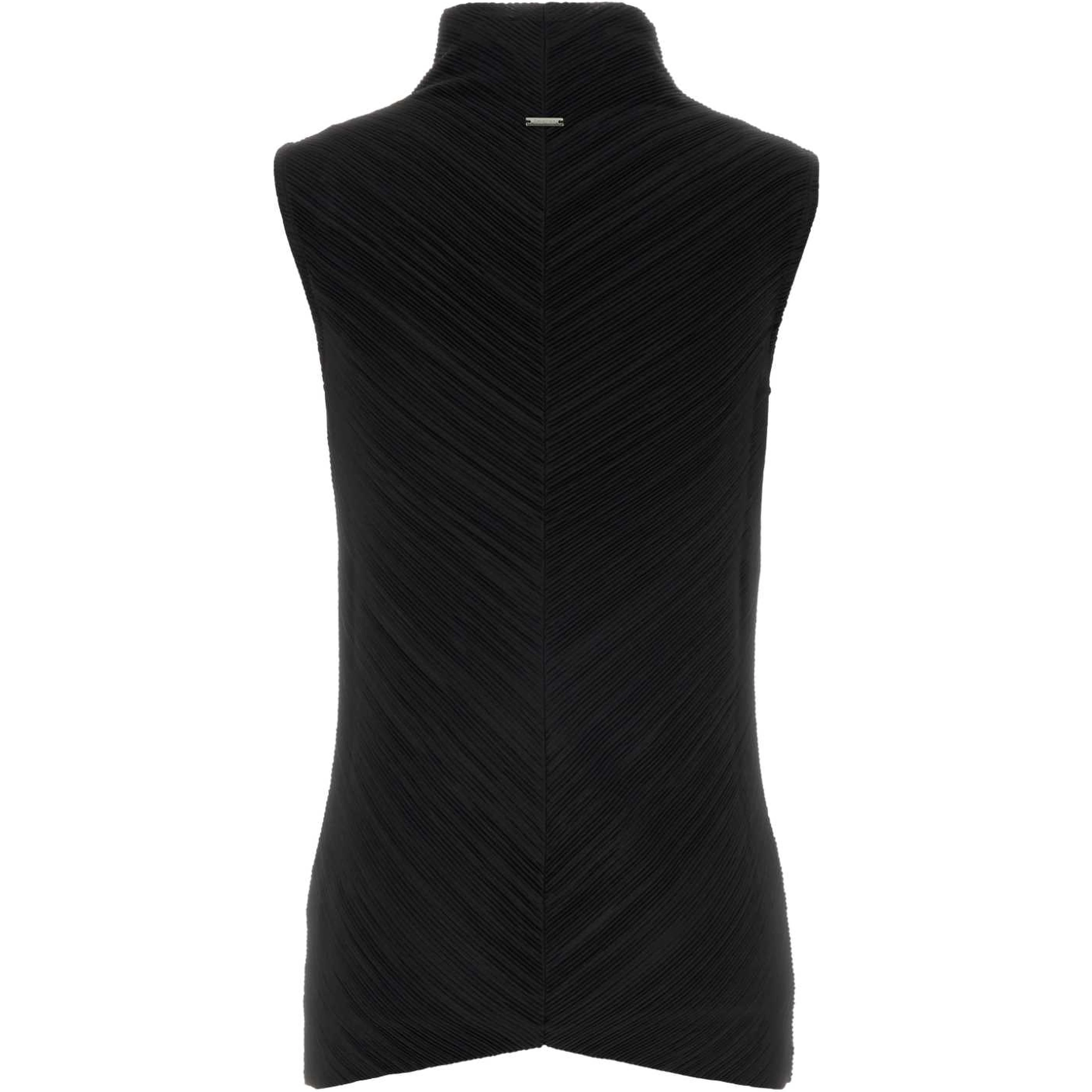 SL PLISSE MOCK NECK TOP