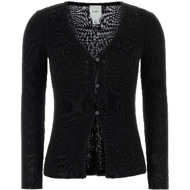 POINTELLE RIB CARDIGAN