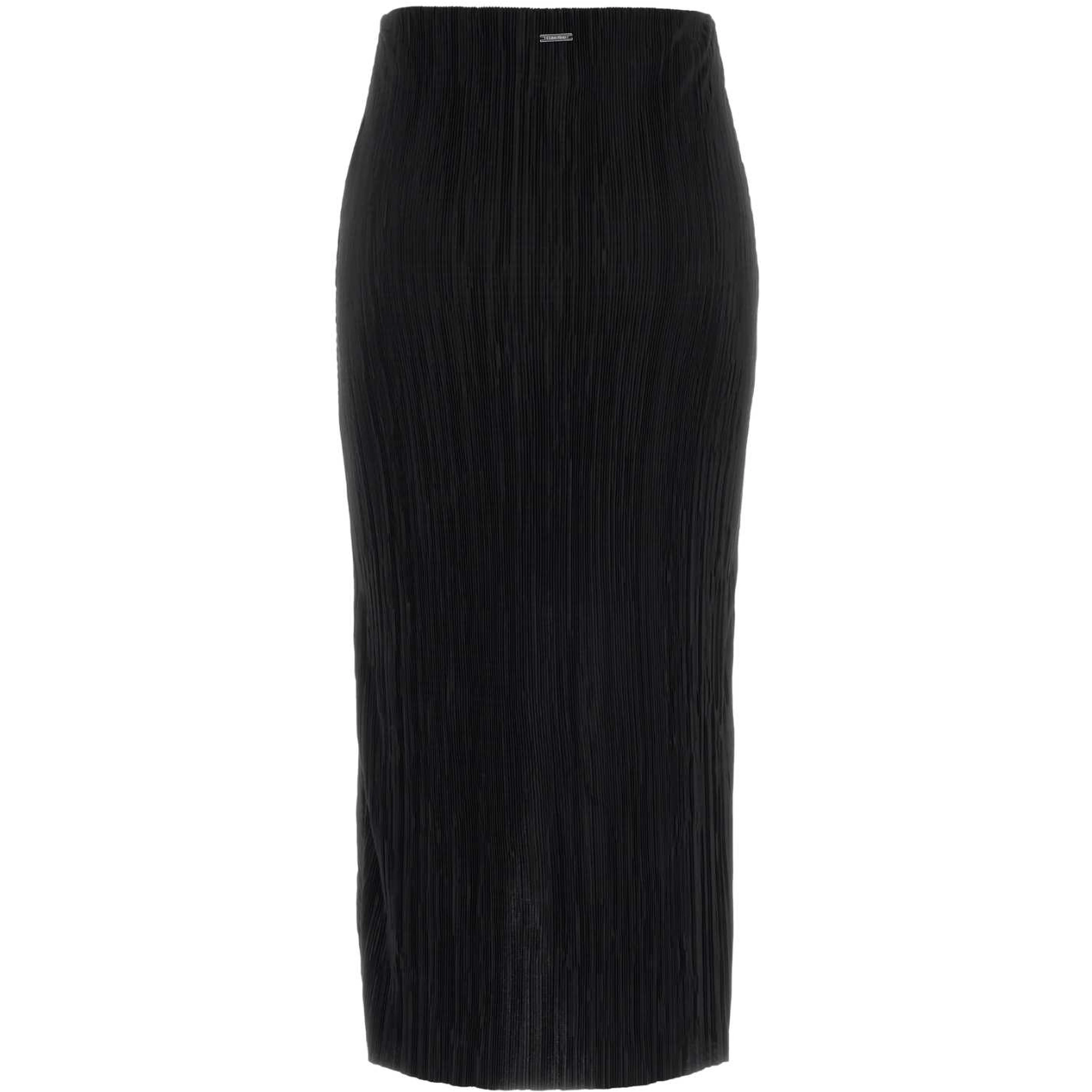 PLISSE BIAS SEAM MIDI SKIRT