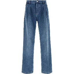 LIGHT BLUE DENIM STRAIGHT JEANS