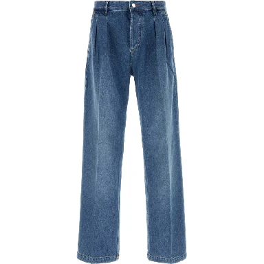 LIGHT BLUE DENIM STRAIGHT JEANS
