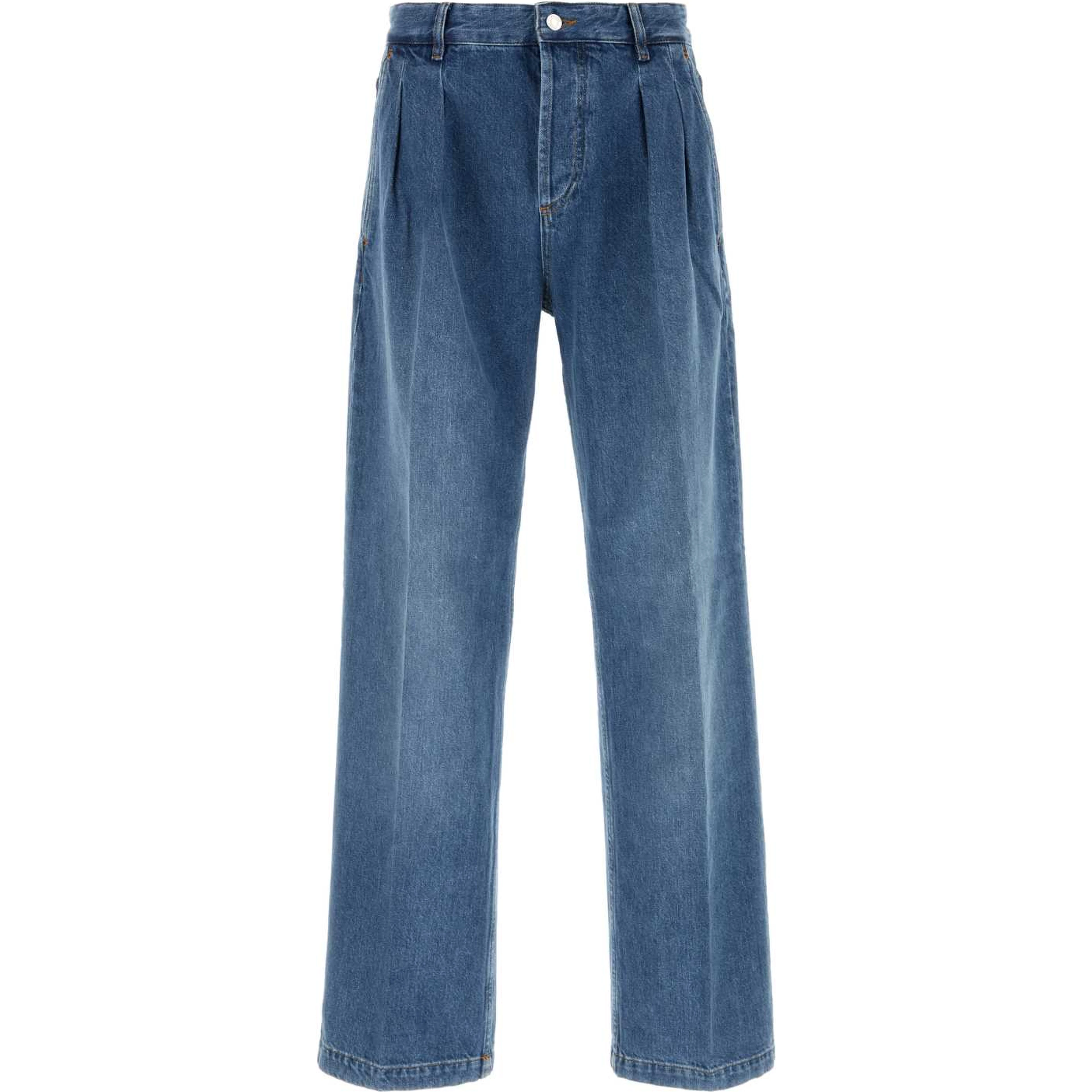 LIGHT BLUE DENIM STRAIGHT JEANS