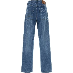 LIGHT BLUE DENIM STRAIGHT JEANS
