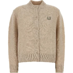 FOX HEAD LAMBSWOOL HIGH NECK CARDIGAN