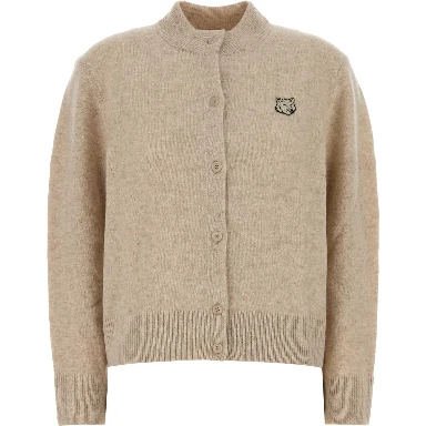 FOX HEAD LAMBSWOOL HIGH NECK CARDIGAN