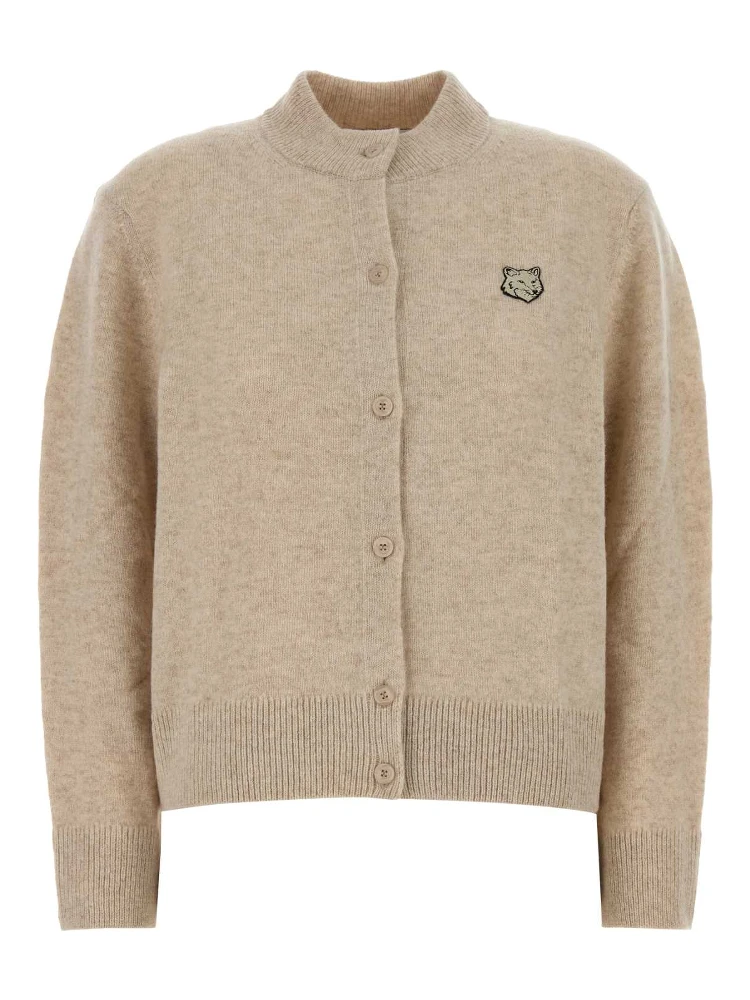 FOX HEAD LAMBSWOOL HIGH NECK CARDIGAN