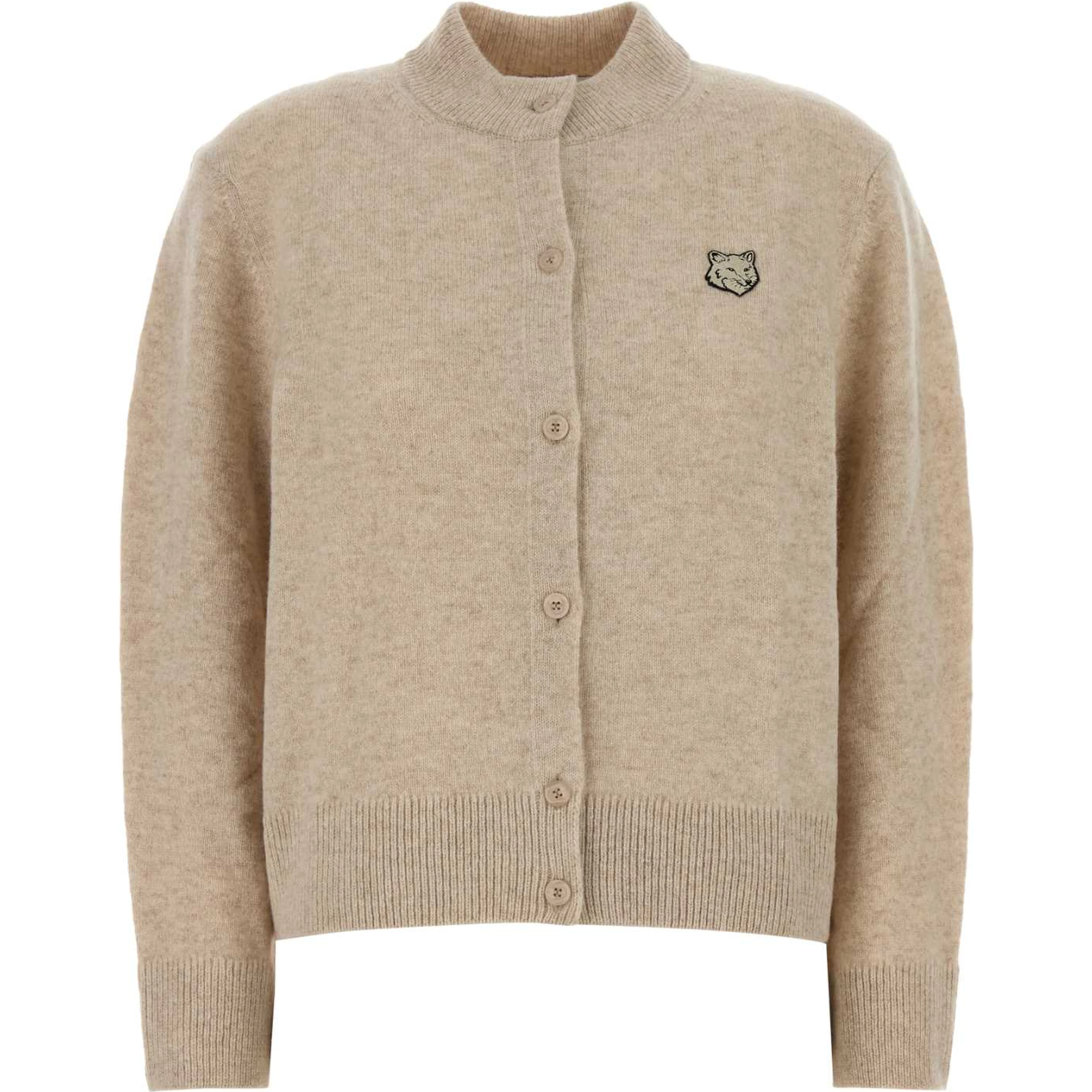 FOX HEAD LAMBSWOOL HIGH NECK CARDIGAN