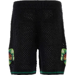 GLITCH ORCHID EMBROIDERED CROCHET SHORT