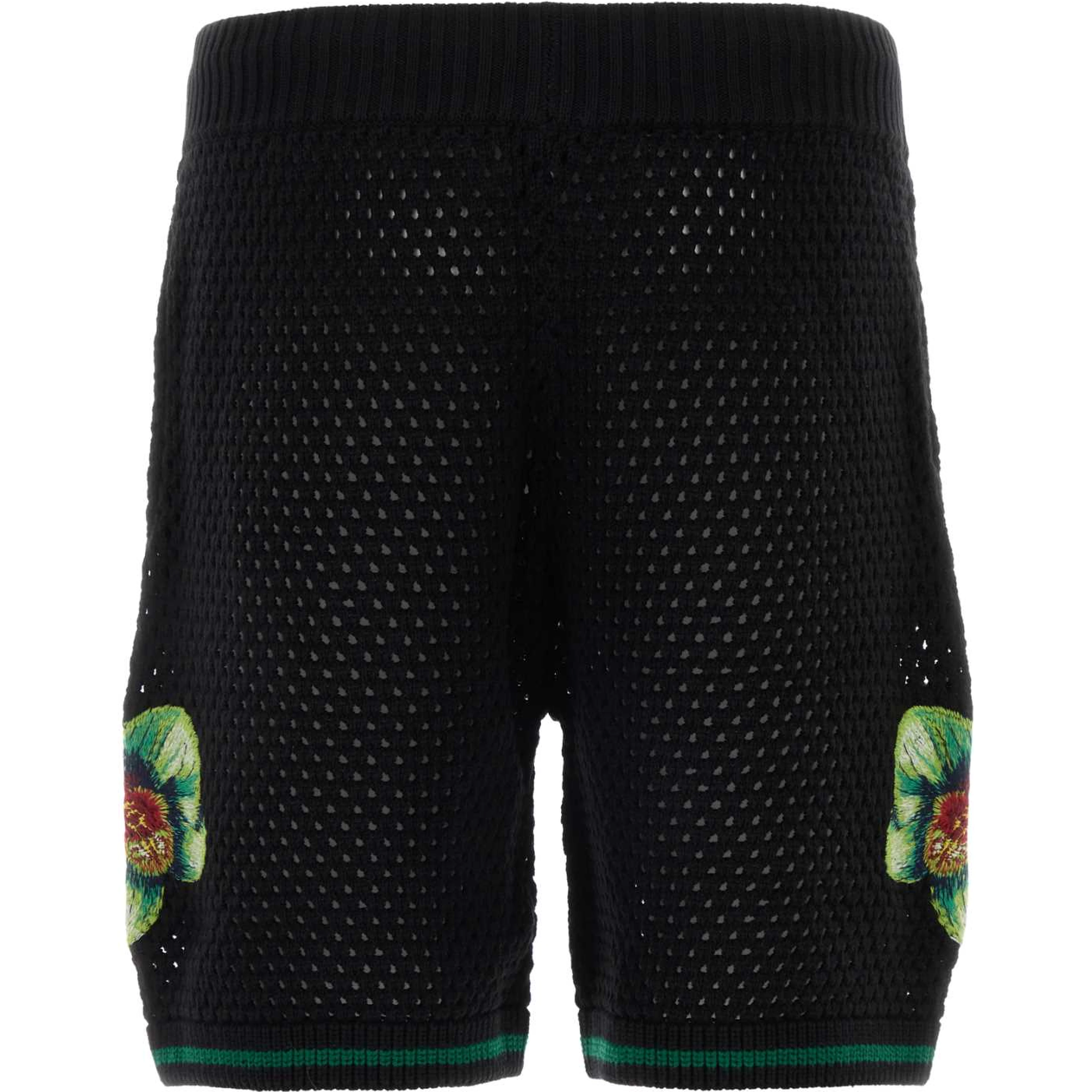 GLITCH ORCHID EMBROIDERED CROCHET SHORT
