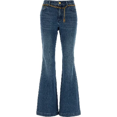 FLARE JEAN W/ CHAIN BELT