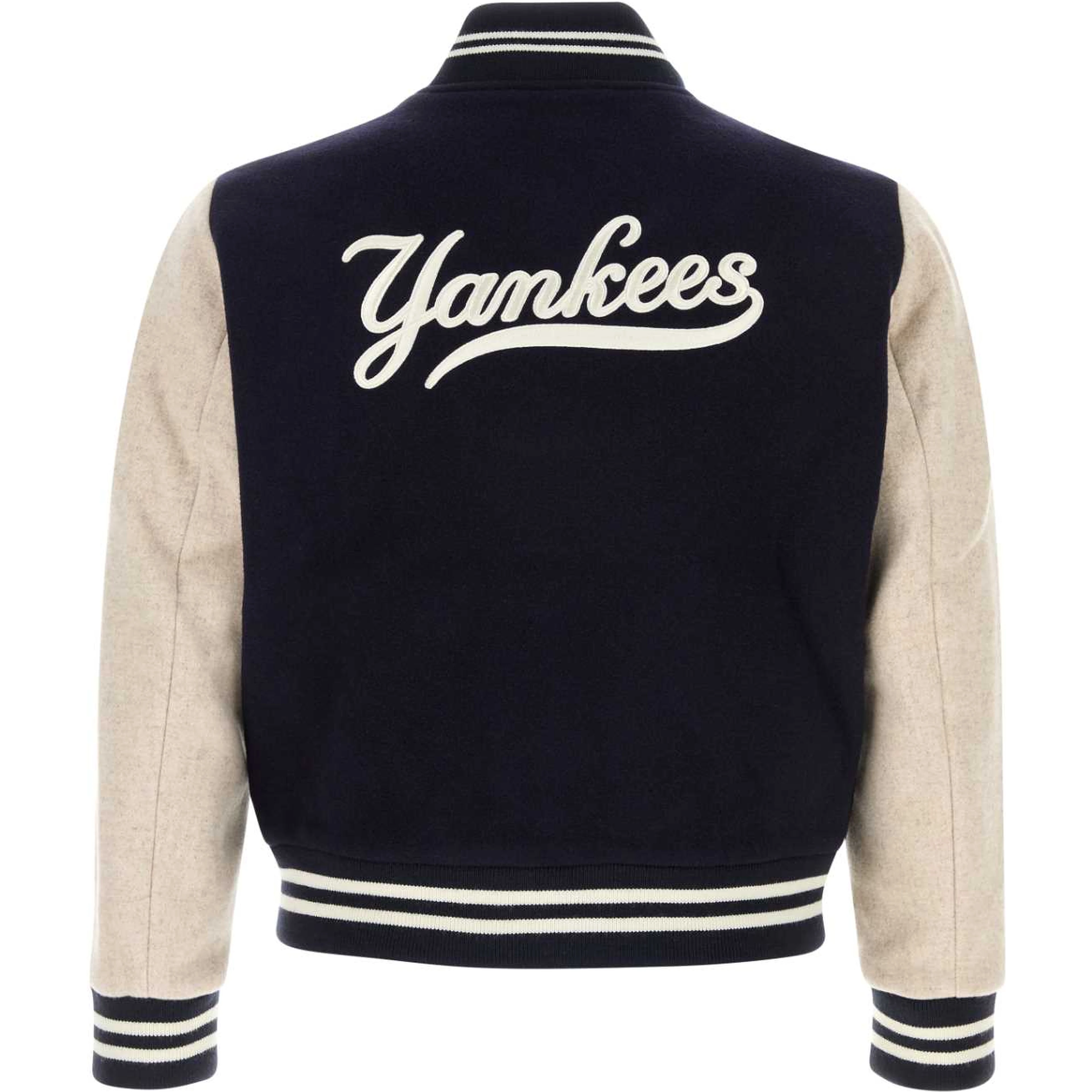 YANKEES CURVE WOOL VARSITY JACKET
