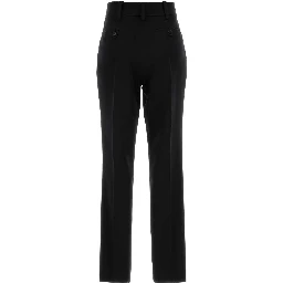 SATIN WOOL TAILORED PANTS