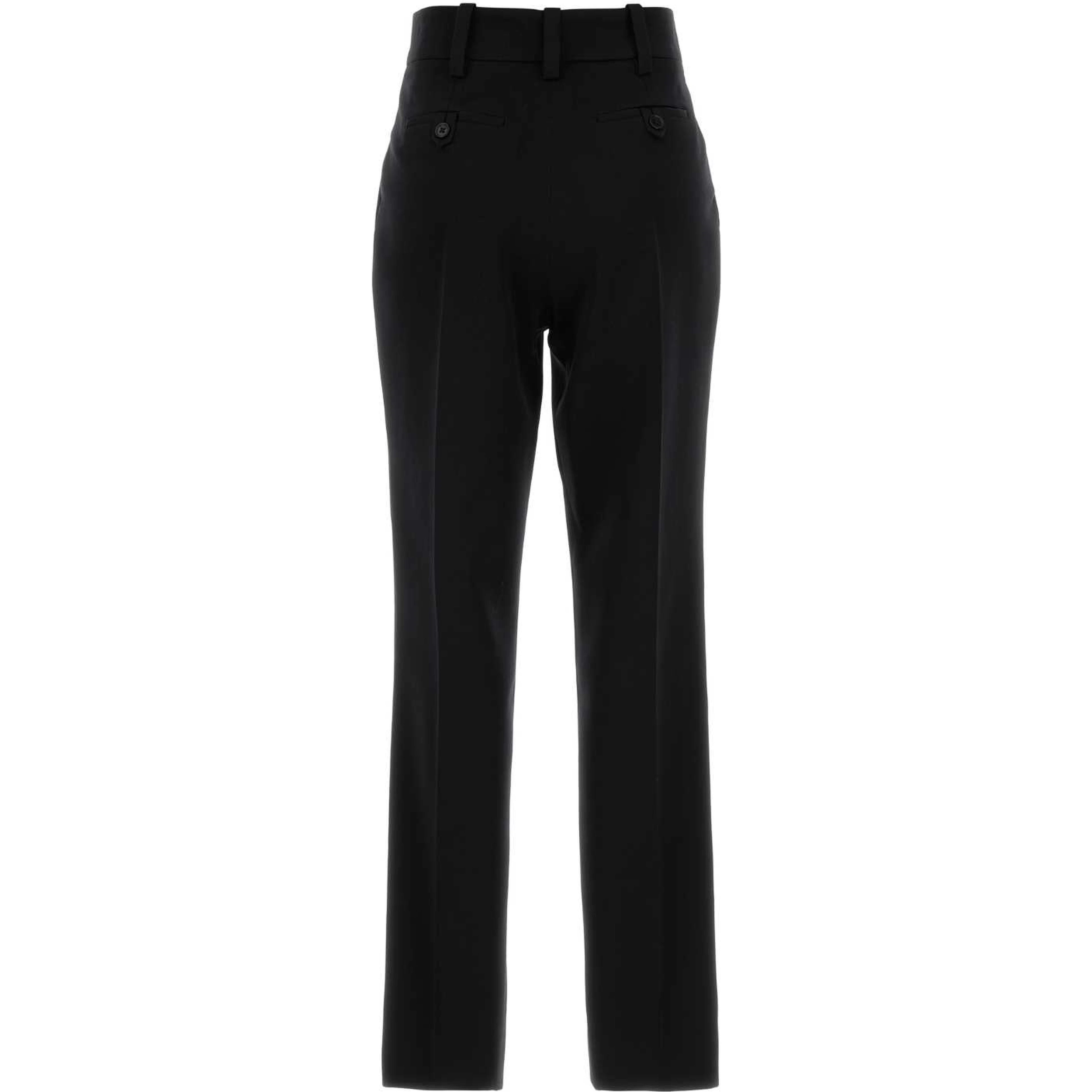 SATIN WOOL TAILORED PANTS