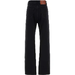 STRAIGHT FIT BLACK DENIM PANTS